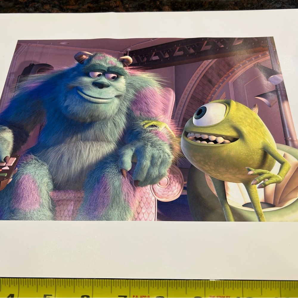 Monsters Inc Lithographs 4 pictures